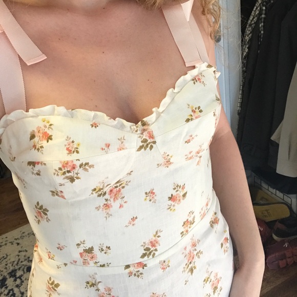 Reformation White Floral Dress - Picture 2 of 3